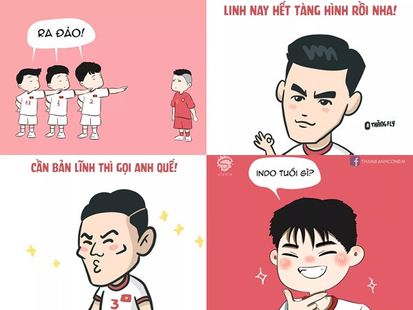 Dân mạng tái hiện các tình huống hài hước trận Việt Nam - Indonesia