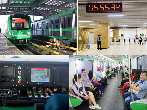 Cận cảnh tàu đường sắt trên cao đầu tiên tại Việt Nam ngày đầu vận hành thử