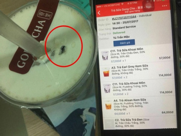 Gong Cha Đà Nẵng xin lỗi khách về trà sữa có ruồi và hứa điều tra