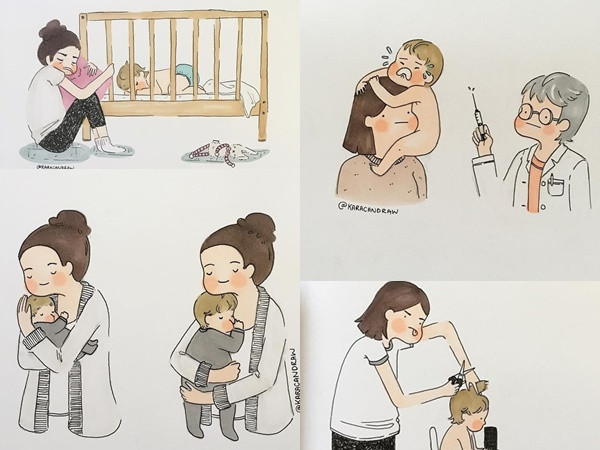 Khoảnh khắc ấm áp của tình mẫu tử chạm tới mọi trái tim