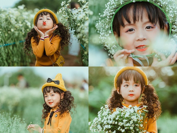 Tan chảy trong bộ ảnh bên cúc họa mi của mẫu nhí Hà Thành