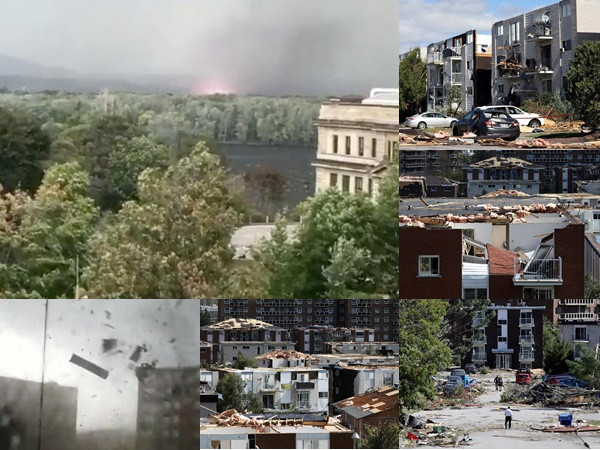 Sức tàn phá dữ dội của cơn lốc xoáy (vòi rồng) ở Canada