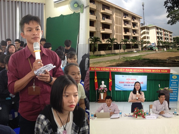 Sinh viên lên tiếng việc thang máy rung lắc, ký túc xá thấm dột, hư hỏng