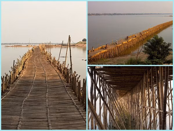 Độc đáo cây cầu làm bằng tre tưởng như mỏng manh nhưng chịu được sức nặng của ô tô