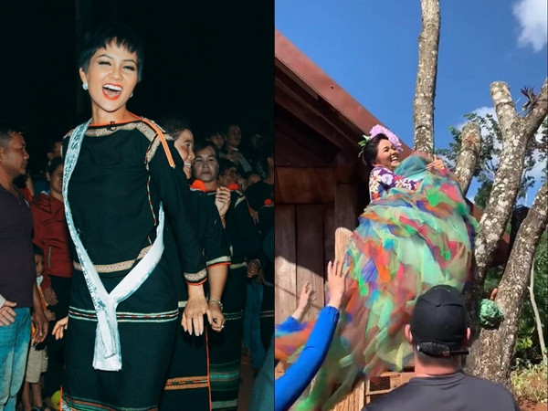 Không ngại nắng gió, H'Hen Niê "bá đạo" trèo cây chụp ảnh giữa buôn làng