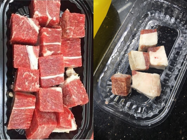 Mua thịt bò Mỹ trên mạng, cô gái “ngao ngán” nhận sản phẩm khác xa với quảng cáo