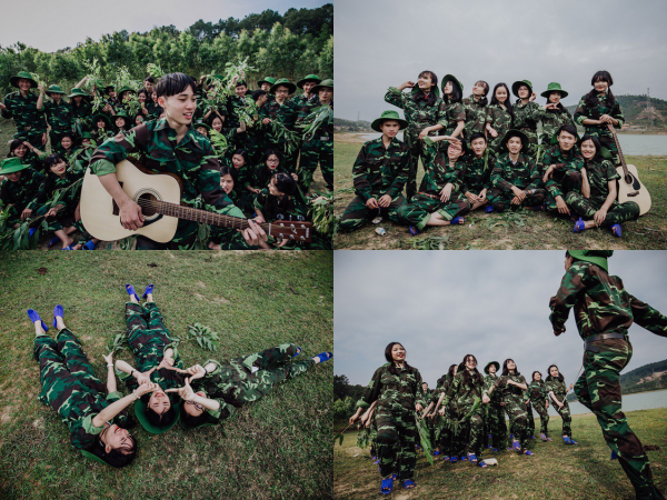 Bộ ảnh kỷ yếu độc đáo mang màu xanh áo lính của teen Nghệ An