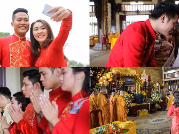 Hà Nội: 14 cặp đôi trẻ làm lễ Hằng Thuận để chính thức về một nhà