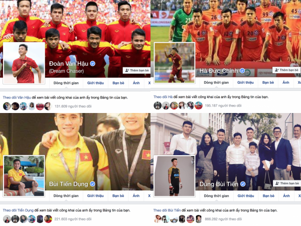 Quá nhiều tài khoản fake, Tiến Dũng, Quang Hải phải nhờ Facebook cấp dấu tích xanh