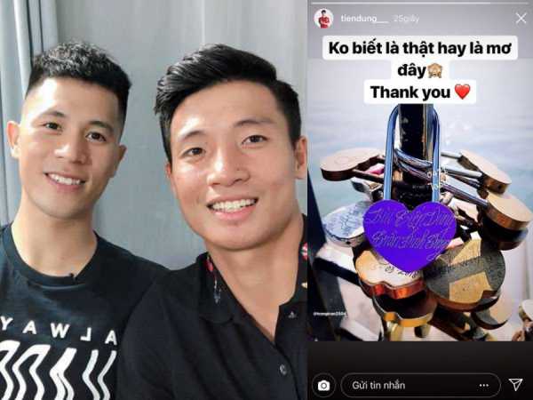 Dù xa nhau, "cặp đôi" Tiến Dũng - Đình Trọng "tình bể bình" nhờ món quà ý nghĩa của fan