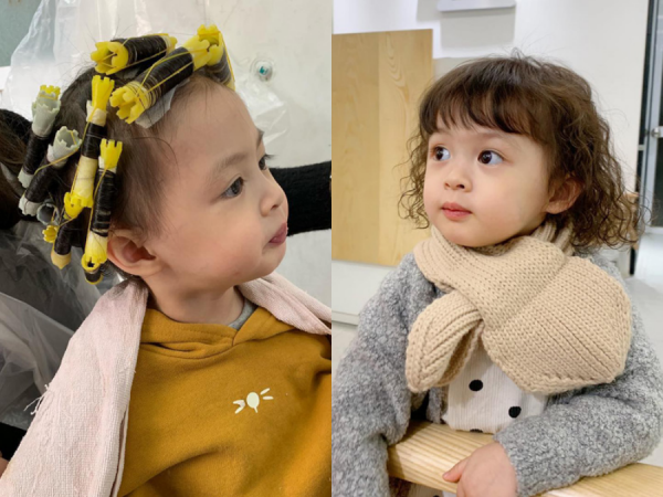 Xúng xính đón Tết, "công chúa" của Heo Mi Nhon và Kiên Hoàng được cho đi làm tóc xoăn