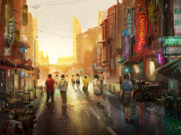 Bộ ảnh tái hiện nét đẹp dung dị của Sài Gòn những ngày mưa bất chợt 