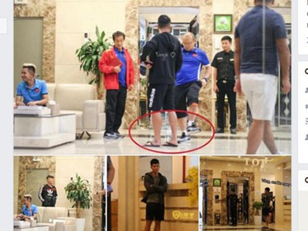 Thầy giáo Park Hang Seo cực đáng yêu khi phạt học trò vì mang dép lê