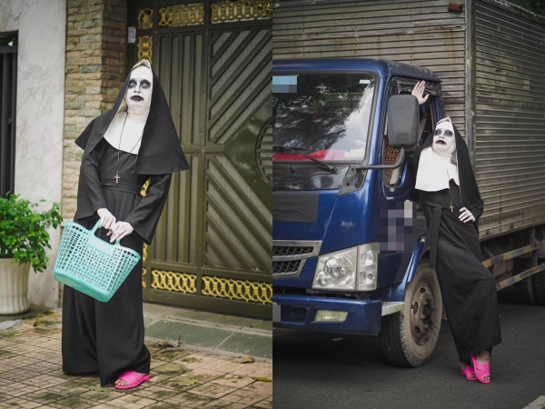 Khi Valak "chuyển hộ khẩu" qua Việt Nam: Thần thái “chanh sả” với đôi dép tổ ong