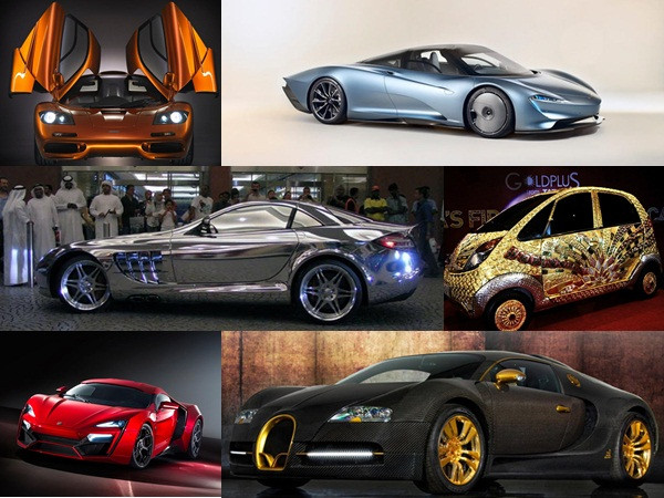 Những mẫu xe sang chảnh dùng vàng để thiết kế