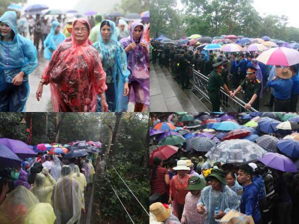 Hàng vạn người đội mưa về Đền Hùng dự quốc giỗ