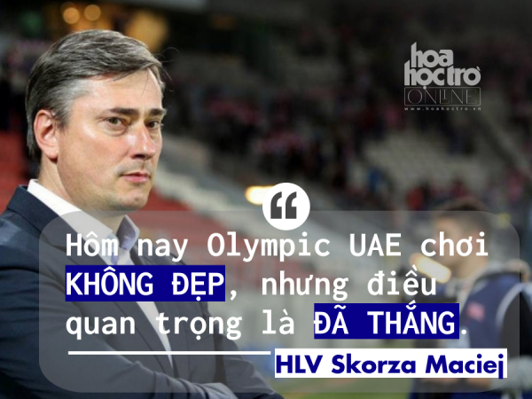 HLV UAE: "Hôm nay Olympic UAE chơi không đẹp, nhưng điều quan trọng là đã thắng"