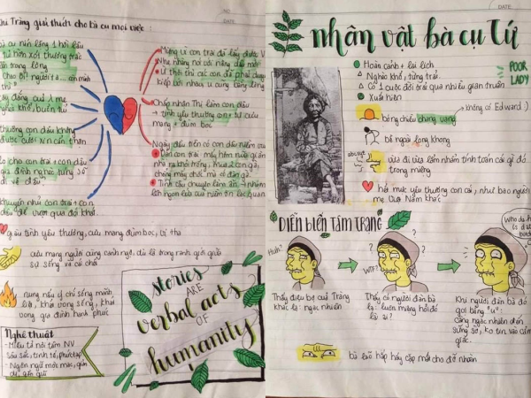 Ngắm cuốn vở ghi chép Văn của nữ sinh này, bạn sẽ thấy môn học chẳng còn nhàm chán nữa!