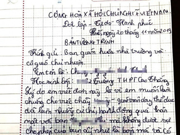 Kỷ luật nam giáo viên dạy thể dục nói "thầy tán em được không" với nữ sinh