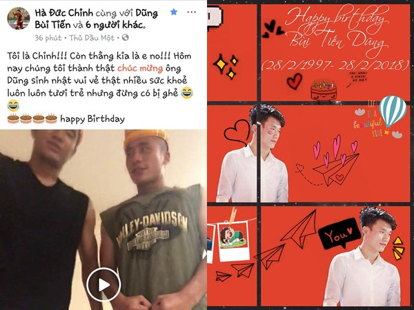 Thủ môn Bùi Tiến Dũng đón tuổi 21 với vô vàn lời chúc mừng sinh nhật từ đồng đội và fan