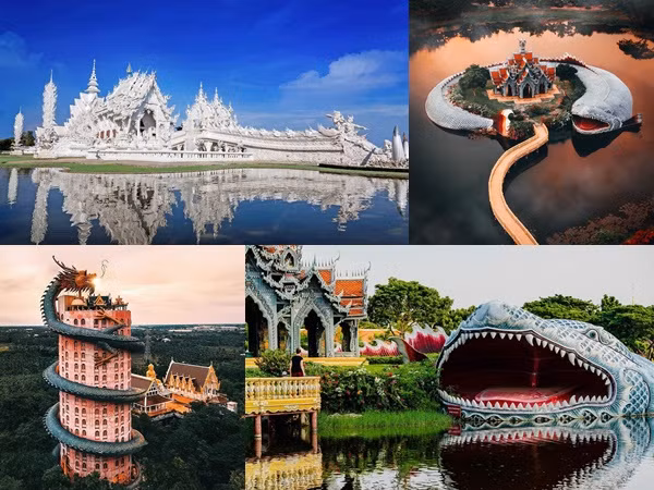 Mời bạn ghé thăm ba ngồi đền, chùa có kiến trúc độc lạ nhất ở Thái Lan