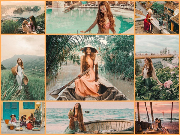 "Công chúa tóc mây" gốc Việt khiến thế giới sửng sốt vì cảnh đẹp Việt Nam