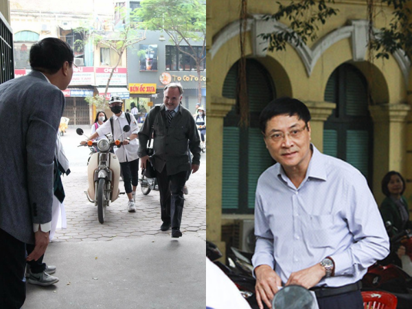 Thầy hiệu trưởng nhiều năm đứng chào học sinh mỗi sớm - chiều
