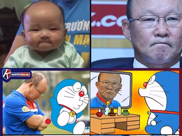 Cậu bé mắt một mí và môi mím chặt giống hệt HLV Park Hang-seo khiến dân mạng phát cuồng