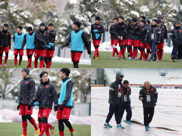 Cận cảnh các cầu thủ U23 Việt Nam "luyện công" lần cuối để đấu U23 Uzbekistan