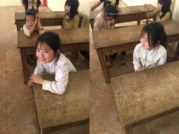 Em bé vùng cao xinh như thiên thần trong lớp học "đốn tim" dân mạng