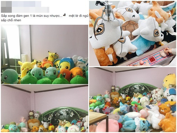 Gắp thú hot trở lại, xuất hiện cao thủ "gắp đâu trúng đó" đến nỗi nhà không đủ chỗ chứa