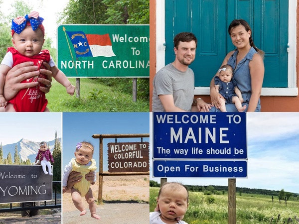 Kỷ lục đáng kinh ngạc bé 5 tháng tuổi được đi hết 50 bang nước Mỹ