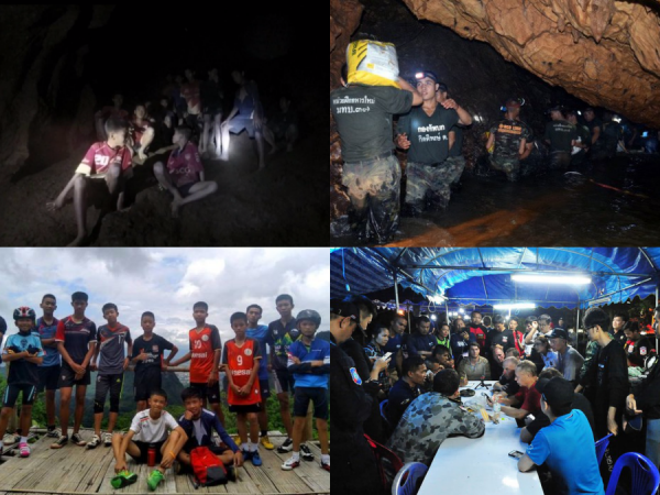 Nóng: 4 thành viên đầu tiên của đội bóng Thái Lan đã được hộ tống ra khỏi hang an toàn