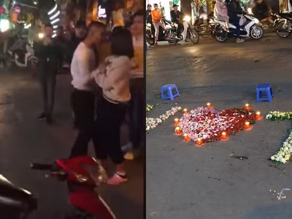 Hà Nội: Màn tỏ tình "như đòi nợ" xôn xao trước cổng trường đại học