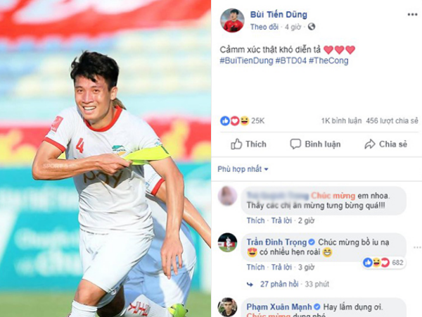 Bùi Tiến Dũng ghi bàn đưa Viettel lên V-League, đồng đội và người hâm mộ rần rần chúc mừng