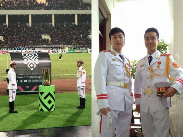 Truy tìm danh tính chiến sĩ đứng canh gác cúp vàng: Dân cư mạng "đổ gục" vì quá soái ca