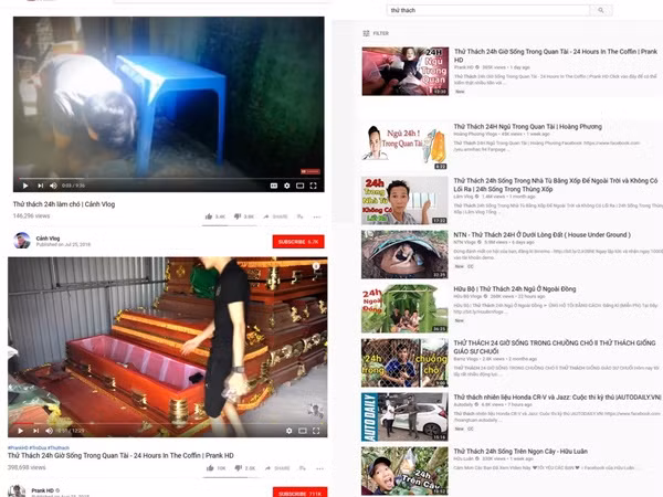 Cảnh báo: Nhiều bạn trẻ bất chấp tất cả “câu view” với những thử thách rợn người trên Youtube