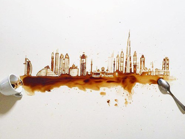 Ngắm những tác phẩm tuyệt đẹp từ trà và cà phê