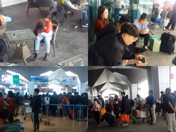 Hàng chục chuyến bay bị hủy, hàng nghìn hành khách vật vã tại sân bay