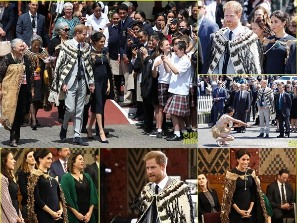 Công nương Meghan Markle lộ rõ bụng bầu 4 tháng khi thăm New Zealand