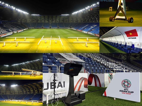 Trận Việt Nam - Nhật Bản: Cận cảnh thiết bị VAR, máy sưởi mặt cỏ sân Al Maktoum