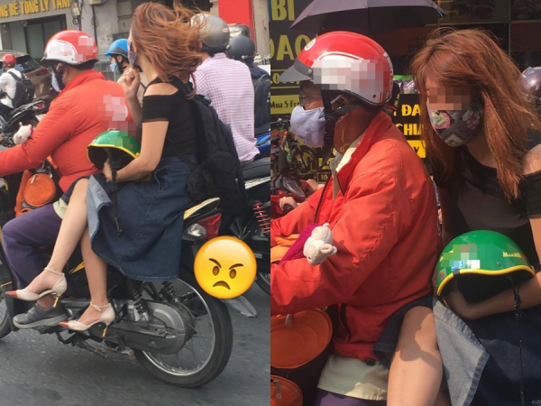 Cô gái đi xe ôm không chịu đội mũ bảo hiểm, dân mạng gay gắt: "Coi thường tính mạng?"