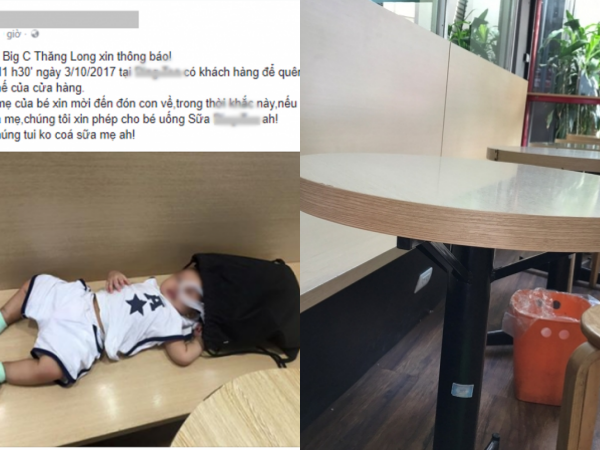 Đưa con đi uống trà sữa về, mẹ tá hỏa thấy Facebook đăng hình con và nói bé bị bỏ quên