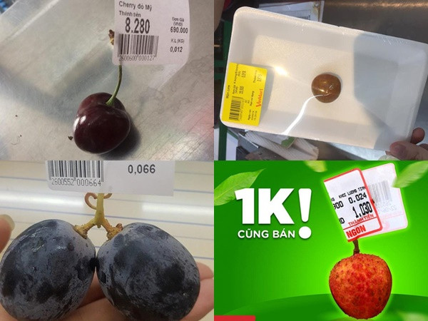 Học theo nam thanh niên vào siêu thị mua một quả vải