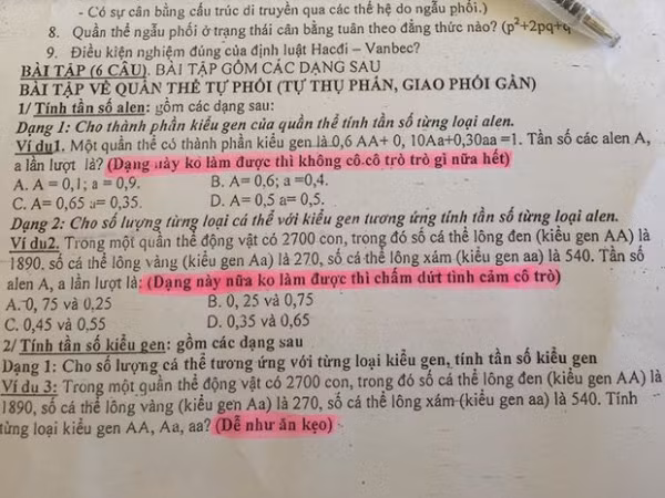 Cô giáo nhắn nhủ với giọng điệu "hờn dỗi" trong đề cương khiến teen thích thú vì quá dễ thương