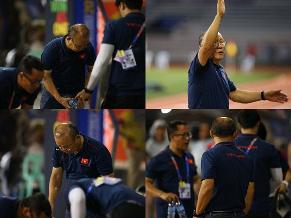 HLV Park Hang Seo ở lại dọn rác sau trận thắng U22 Campuchia