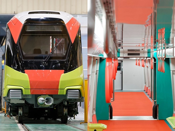 Hình ảnh tàu tuyến metro Nhổn - Ga Hà Nội đang lắp ráp tại Pháp