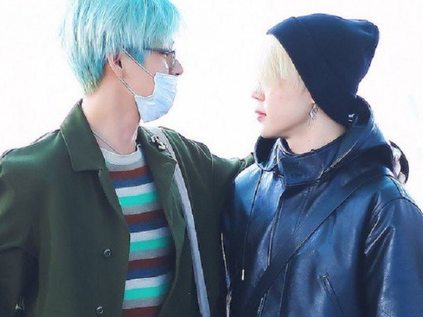 Fan hú hét vì "95-line" V và Jimin (BTS) "tình bể bình" ở sân bay