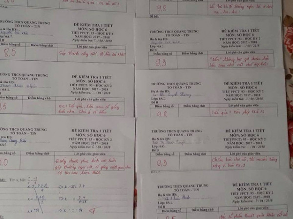 Cô giáo dạy toán gây sốt mạng xã hội vì lời phê siêu dễ thương