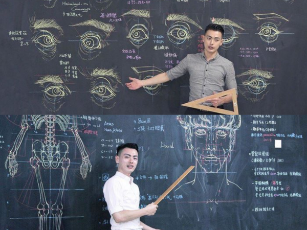 Thầy giáo "soái ca" hút hồn sinh viên nhờ khả năng vẽ bằng phấn bảng cực đỉnh